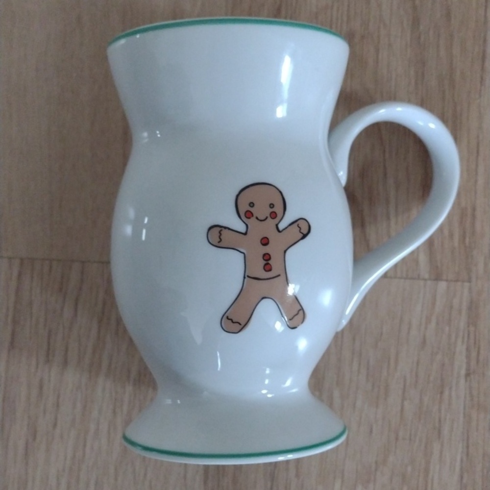 Gingerbread Pedestal 10 Oz. Mug with Gingerbread Coffee Recipe Rare Find